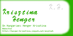 krisztina henger business card